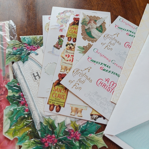 Vintage Greeting Cards Lof 20+ Ephemera NOS Unused Various Occasions - Picture 3 of 8